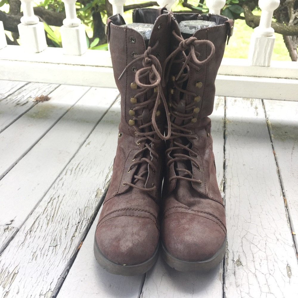 COPY - Cute Brown Combat Boots🍂